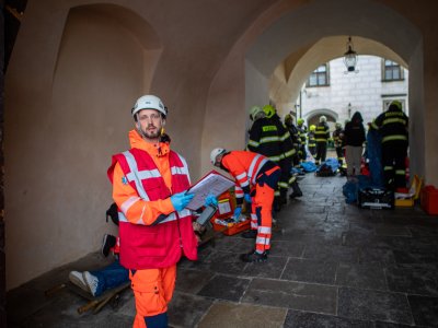 Taktické cvičení složek IZS v Jindřichově Hradci